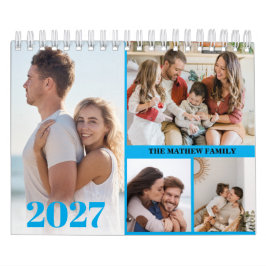 Calendário de Fotos Personalizado 2027 Simples Cri