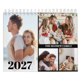 Calendário de Fotos Personalizado 2027 Simples Cri