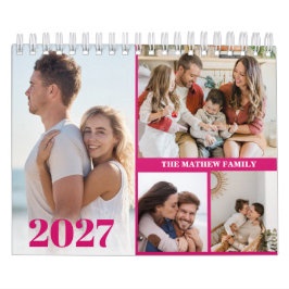 Calendário de Fotos Personalizado 2027 Simples Cri