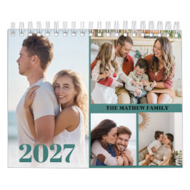 Calendário de Fotos Personalizado 2027 Simples Cri