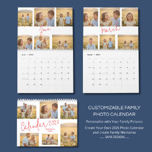 Calendário de Fotos Personalizado da Família 2026
