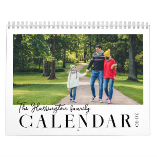 Calendário de Fotos Personalizado Família Moderno