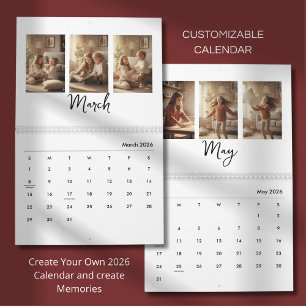 Calendário de Fotos Simples Moderno