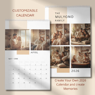 Calendário de Fotos Simples Moderno