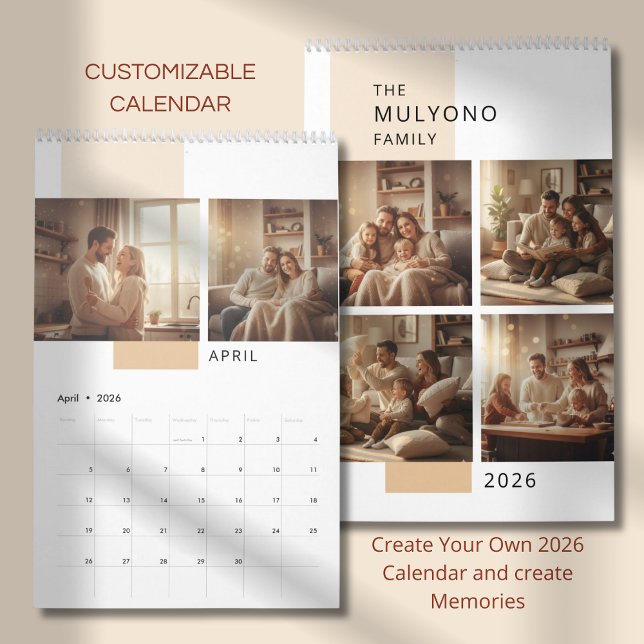 Calendário de Fotos Simples Moderno  (Criador carregado)