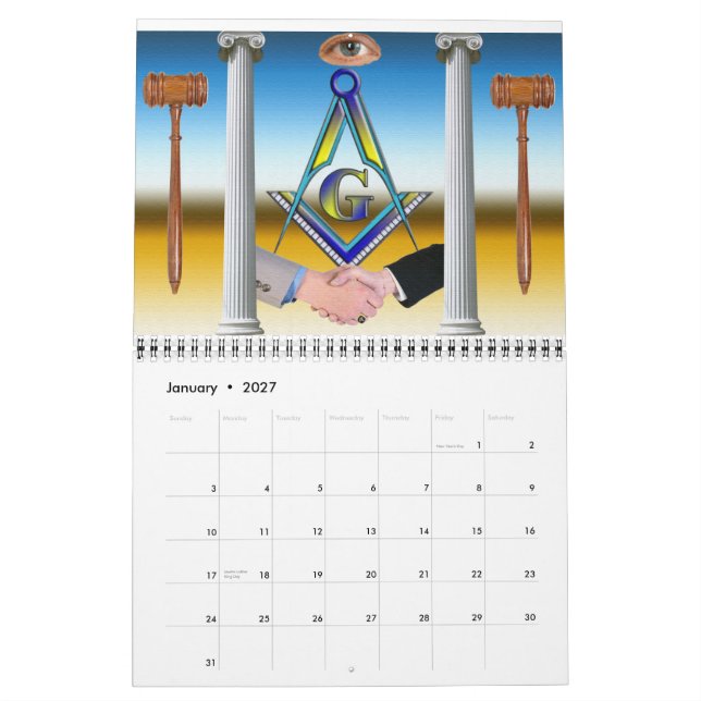 Calendário de Freemasons (Jan 2027)