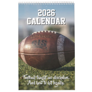 Calendário de Futebol 2027 Jogador Motivacional Di