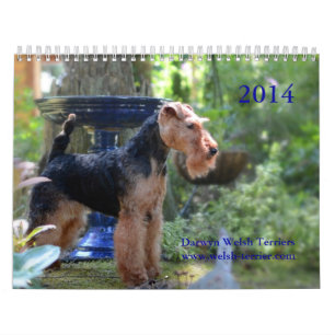 Calendário de galês Terrier 2014 por Darwyn