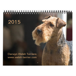 Calendário de galês Terrier 2015 por Darwyn
