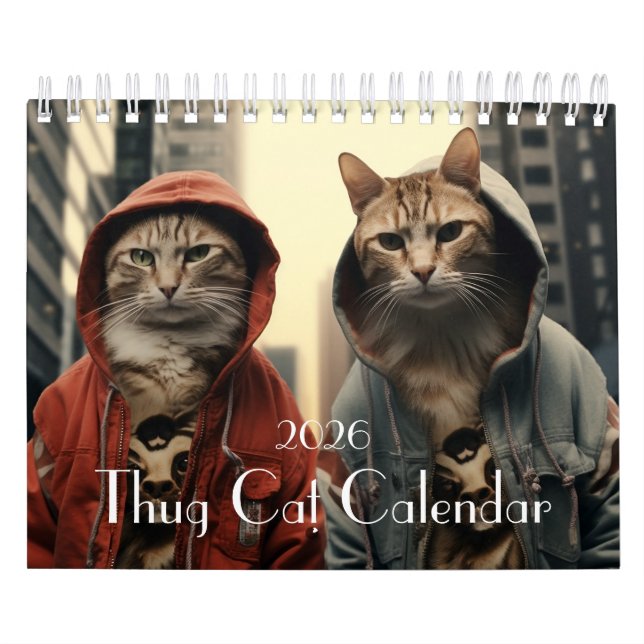 Calendário de Gatos, Calendário de Gângster, Gato (Capa)