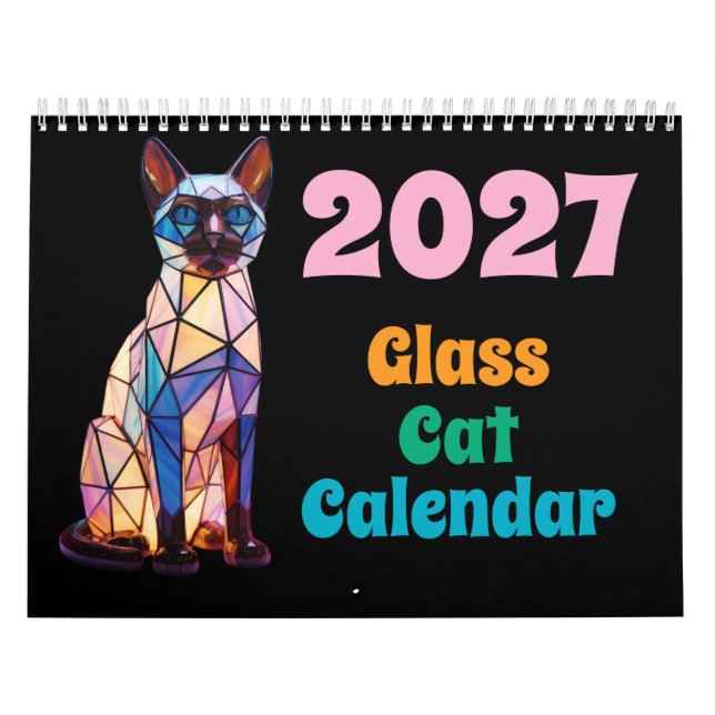 Calendário de Gatos de Vidro 2027 (Capa)