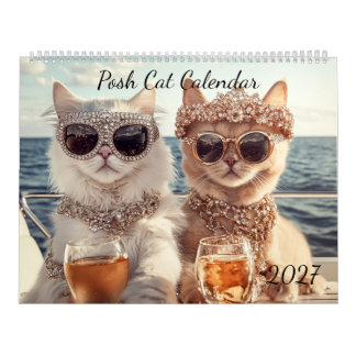 Calendário de Gatos Elegantes 2027 Gato