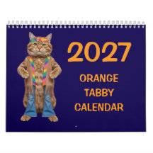Calendário de Gatos Laranja Tabby 2027