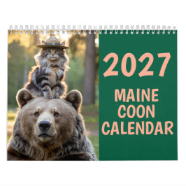 Calendário de Gatos Maine Coon 2027