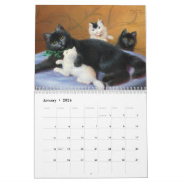 Calendário de Gatos na Arte Clássica