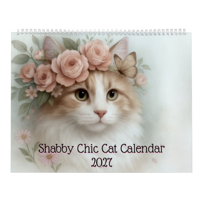 Calendário de Gatos Shabby Chic 2027 (Capa)