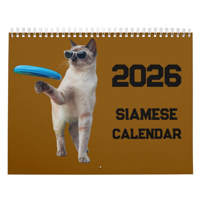 Calendário de Gatos Siameses (Capa)