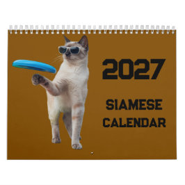 Calendário de Gatos Siameses 2027