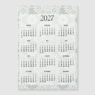 Calendário de geladeira floral 2027