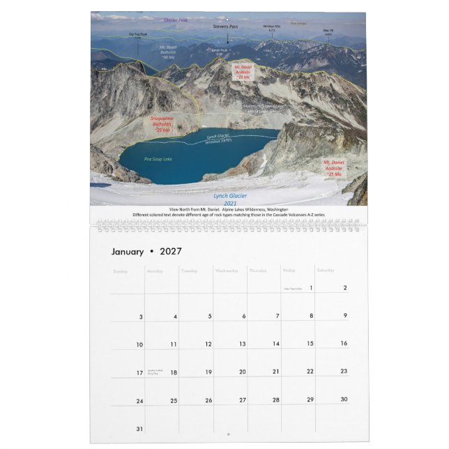 Calendário de Geologia de 2026 (Jan 2027)