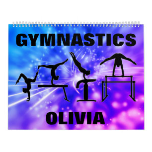 Calendário de Ginástica Girls Roxo e Azul