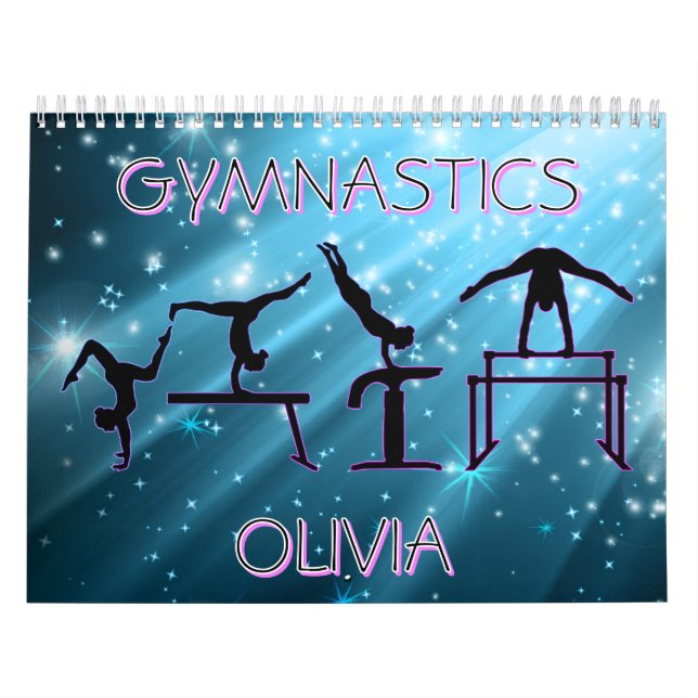 Calendário de Ginástica Pose de Ginástica Blue Sta (Capa)