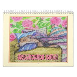 Calendário de Greyhound - Calendário de Parede par