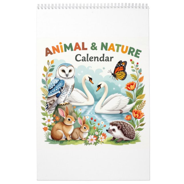 Calendário de habitat de animais da natureza (Capa)