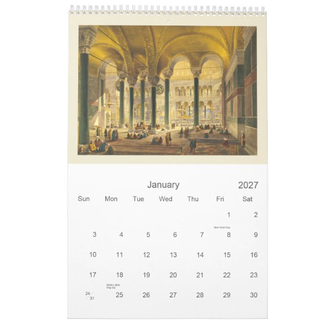 Calendário de Hagia Sophia (Jan 2027)