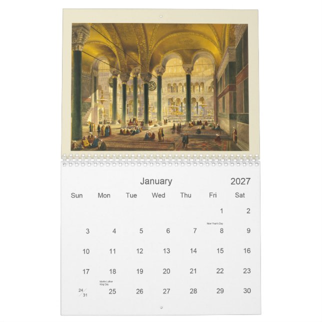 Calendário de Hagia Sophia (Jan 2027)
