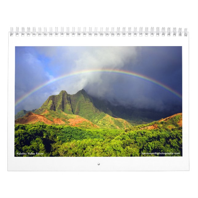 Calendário de Havaí do vale de Kalalau (Capa)