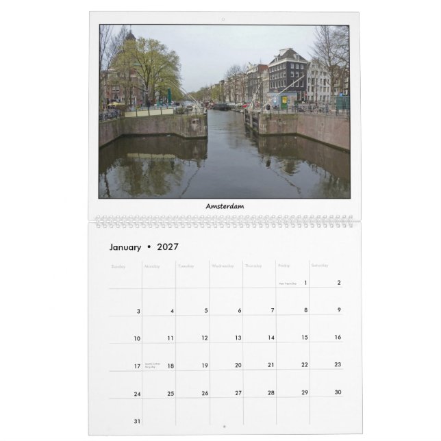 Calendário de Holland, Bélgica, Finlandia, (Jan 2027)