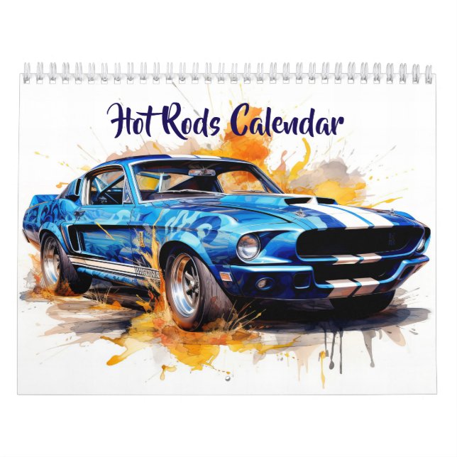 Calendário de Hot Rods de Tamanho Médio (Capa)