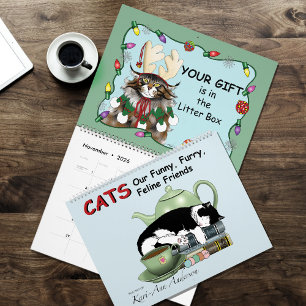 Calendário de Humor de Gatos Engraçados 2026