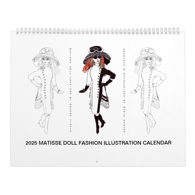 Calendário de Ilustração da Moda Doll Matisse 2025 (Capa)
