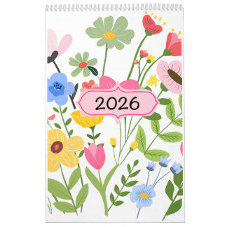 Calendário de Ilustrações do Quimsical Floral 2026
