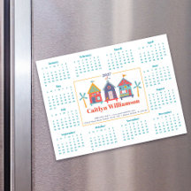 Calendário de Ímã de Casa de Praia para Corretor d