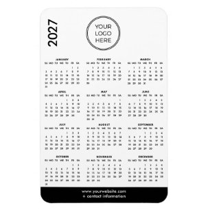Calendário de Ímã de Logo Empresarial 2027