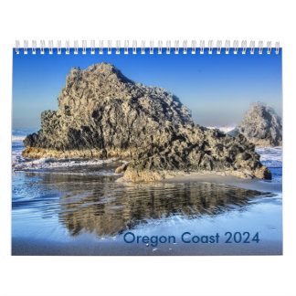 Calendário de Imagens Costeiras de Oregon 2024