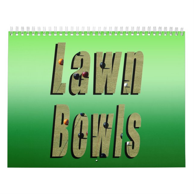 Calendário De Imagens E Designs Do Lawn Bowls, (Capa)