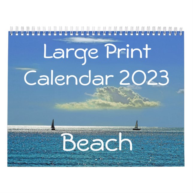 Calendário de Impressão Grande 2023 - Praia (Capa)