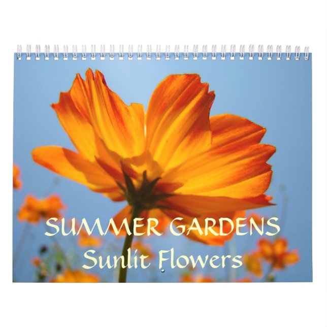 CALENDÁRIO DE JARDINS DE VERÃO Flores Ensolaradas  (Capa)