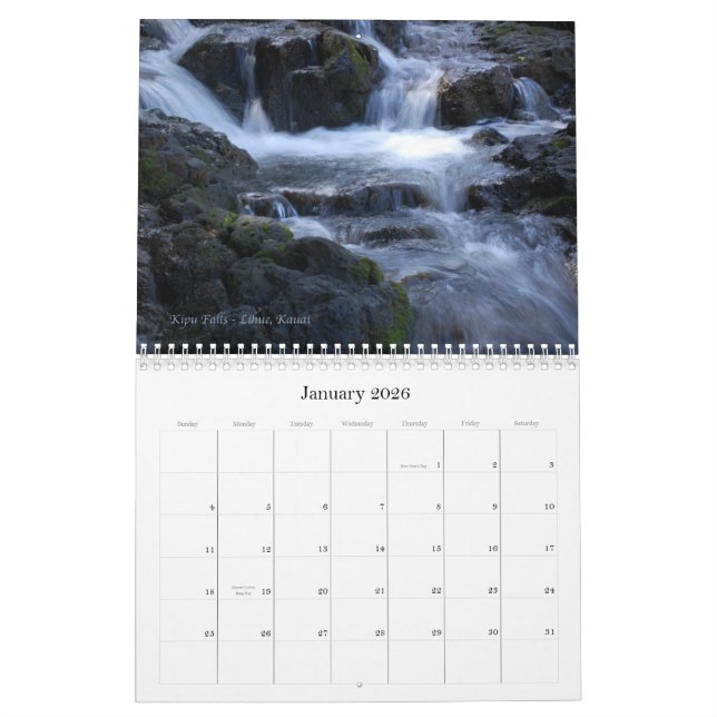 Calendário de Kauai 2011 (Jan 2026)