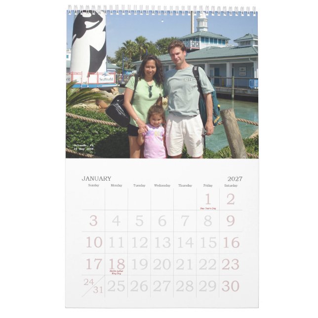 Calendário de Le família (Jan 2027)