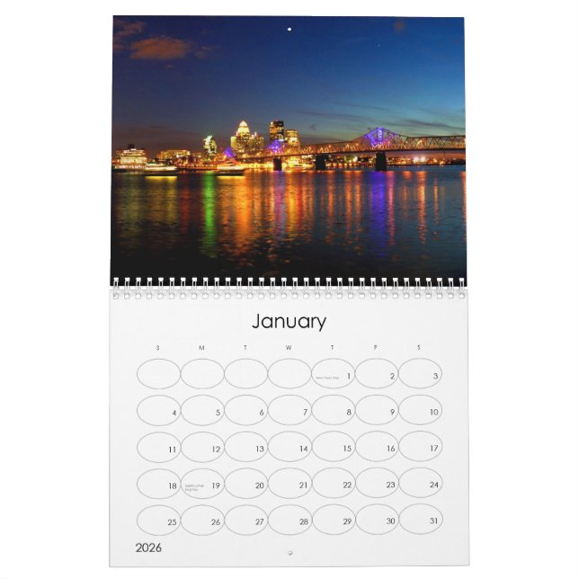 Calendário de Louisville Kentucky (Jan 2026)