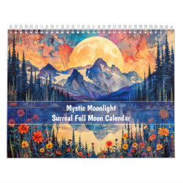 Calendário de Lua Cheia Surreal 2026 – Mystic Moon