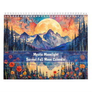 Calendário de Lua Cheia Surreal 2026 – Mystic Moon