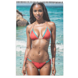 Calendário de maiô de mulheres negras