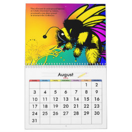 Calendário de Mesa de Abelhas Ocupadas