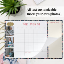 Calendário de Mesa/Parede de Fotos da Família Gran